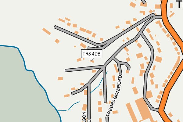 TR8 4DB map - OS OpenMap – Local (Ordnance Survey)