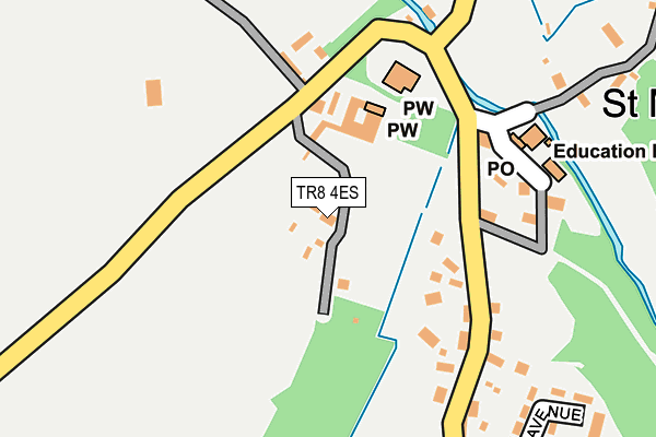 TR8 4ES map - OS OpenMap – Local (Ordnance Survey)