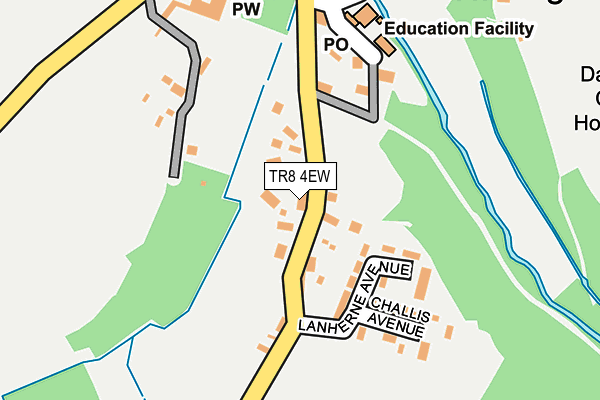 TR8 4EW map - OS OpenMap – Local (Ordnance Survey)