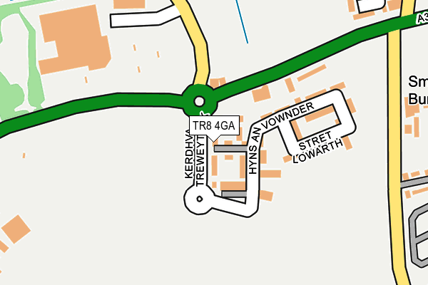 TR8 4GA map - OS OpenMap – Local (Ordnance Survey)
