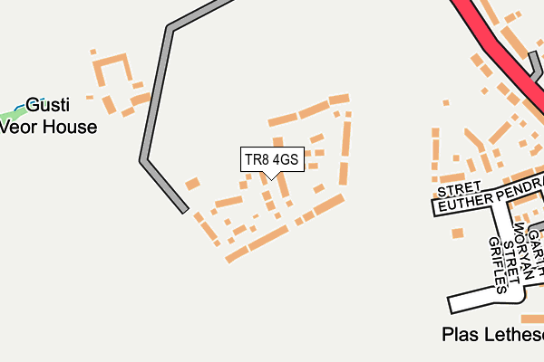 TR8 4GS map - OS OpenMap – Local (Ordnance Survey)