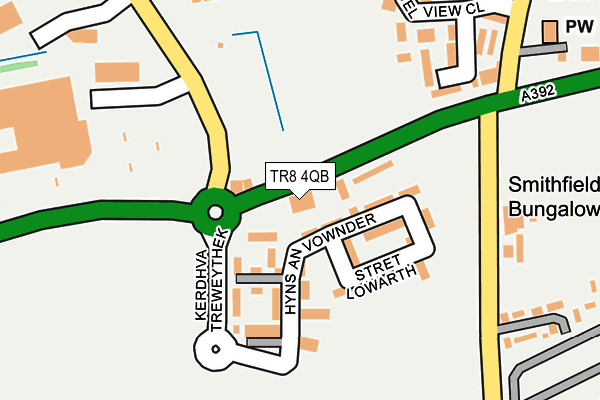 TR8 4QB map - OS OpenMap – Local (Ordnance Survey)