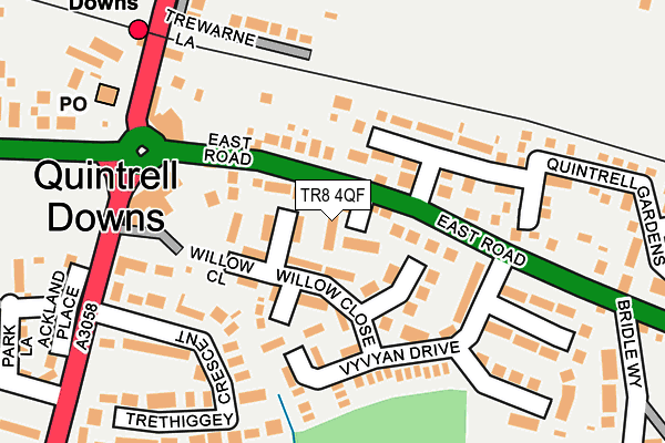 TR8 4QF map - OS OpenMap – Local (Ordnance Survey)