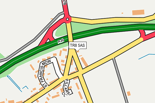 TR8 5AS map - OS OpenMap – Local (Ordnance Survey)