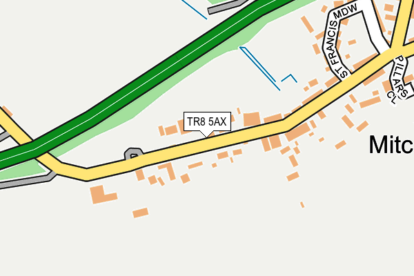 TR8 5AX map - OS OpenMap – Local (Ordnance Survey)