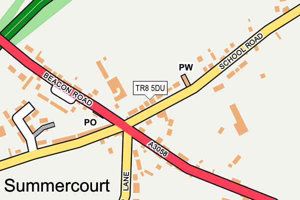 TR8 5DU map - OS OpenMap – Local (Ordnance Survey)