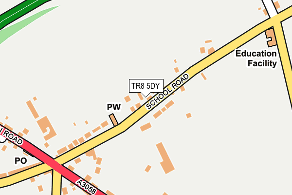 TR8 5DY map - OS OpenMap – Local (Ordnance Survey)