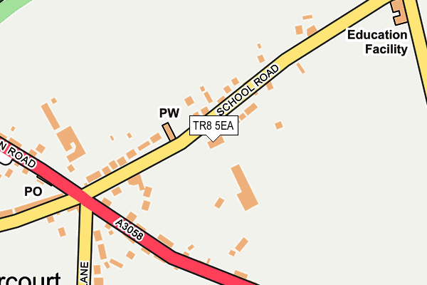 TR8 5EA map - OS OpenMap – Local (Ordnance Survey)