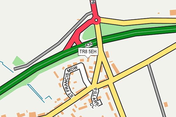 TR8 5EH map - OS OpenMap – Local (Ordnance Survey)