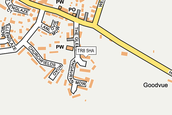 TR8 5HA map - OS OpenMap – Local (Ordnance Survey)