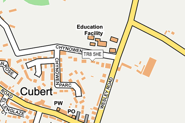 TR8 5HE map - OS OpenMap – Local (Ordnance Survey)