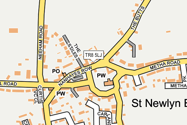 TR8 5LJ map - OS OpenMap – Local (Ordnance Survey)