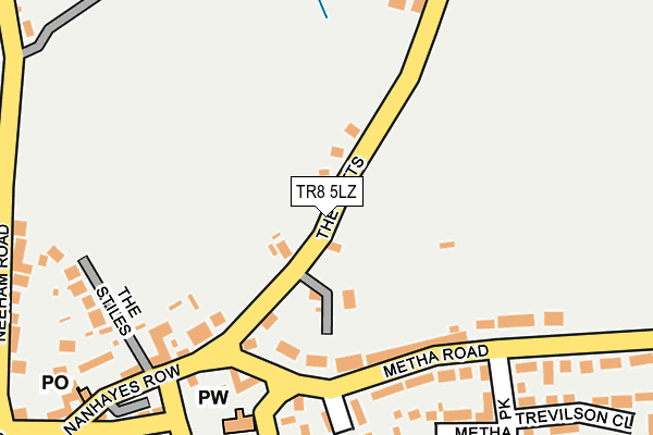 TR8 5LZ map - OS OpenMap – Local (Ordnance Survey)