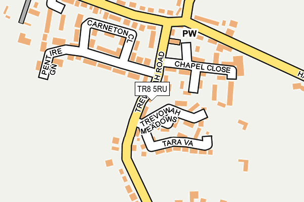 TR8 5RU map - OS OpenMap – Local (Ordnance Survey)