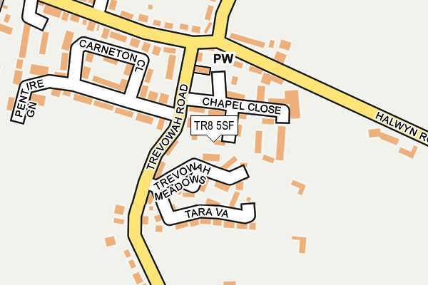 TR8 5SF map - OS OpenMap – Local (Ordnance Survey)
