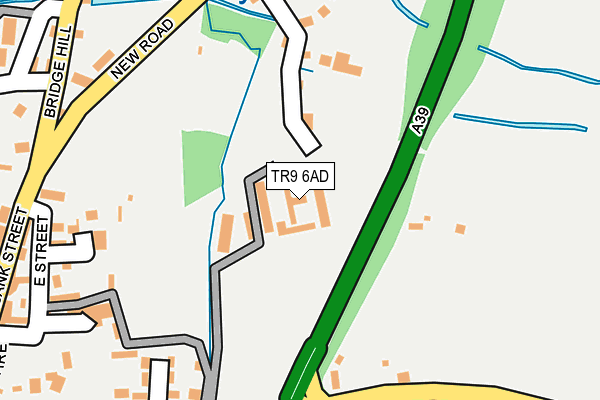 TR9 6AD map - OS OpenMap – Local (Ordnance Survey)