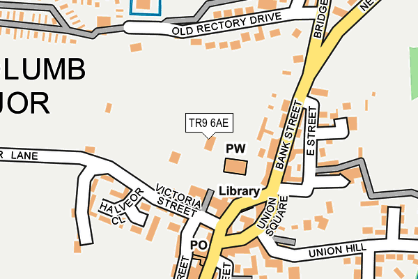 TR9 6AE map - OS OpenMap – Local (Ordnance Survey)