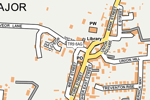 TR9 6AG map - OS OpenMap – Local (Ordnance Survey)