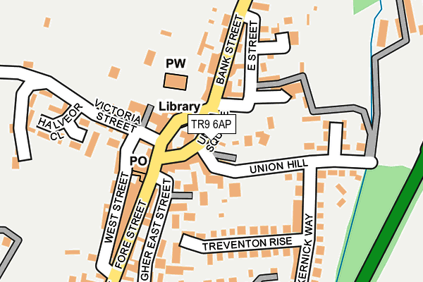 TR9 6AP map - OS OpenMap – Local (Ordnance Survey)