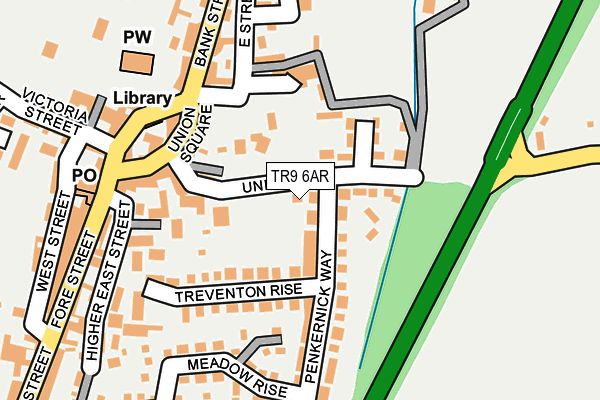TR9 6AR map - OS OpenMap – Local (Ordnance Survey)
