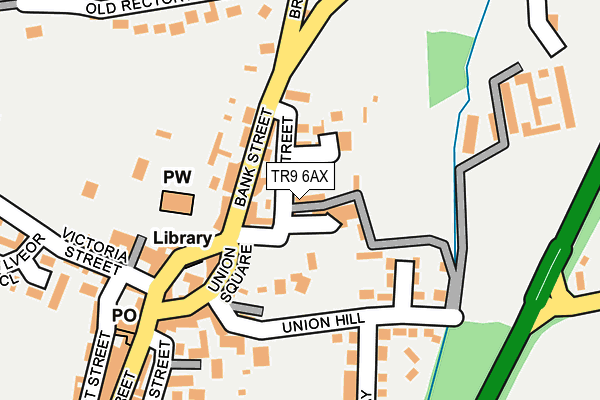 TR9 6AX map - OS OpenMap – Local (Ordnance Survey)