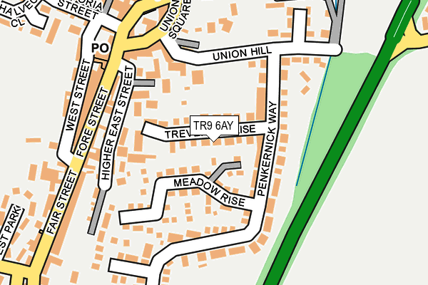 TR9 6AY map - OS OpenMap – Local (Ordnance Survey)