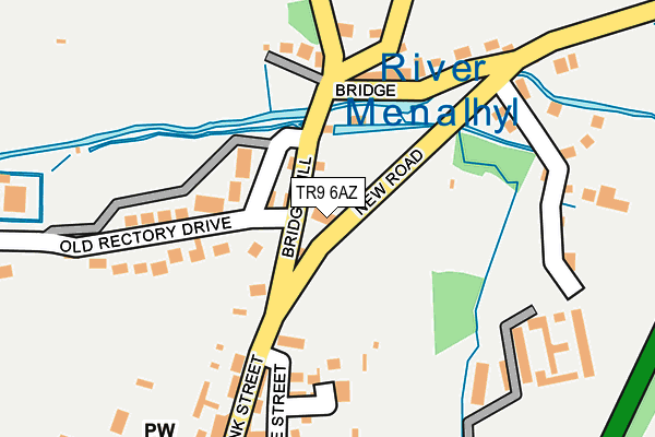 TR9 6AZ map - OS OpenMap – Local (Ordnance Survey)