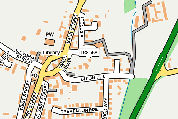 TR9 6BA map - OS OpenMap – Local (Ordnance Survey)