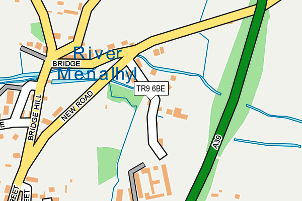 TR9 6BE map - OS OpenMap – Local (Ordnance Survey)