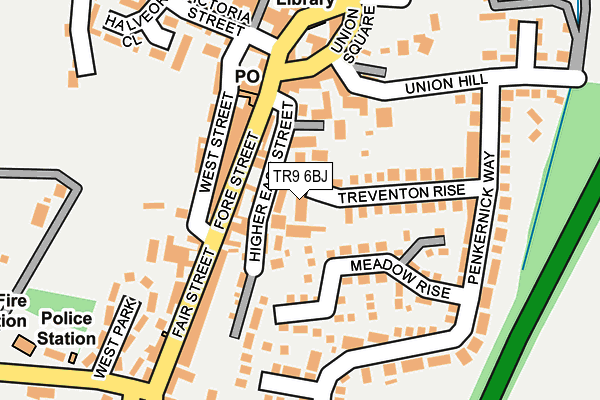 TR9 6BJ map - OS OpenMap – Local (Ordnance Survey)