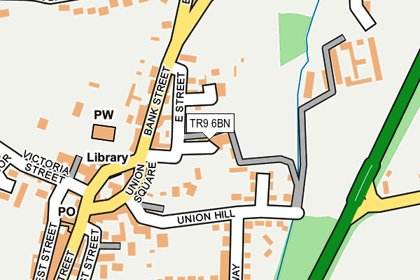 TR9 6BN map - OS OpenMap – Local (Ordnance Survey)