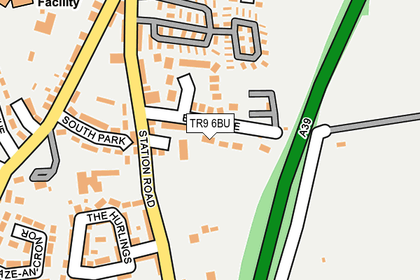 TR9 6BU map - OS OpenMap – Local (Ordnance Survey)