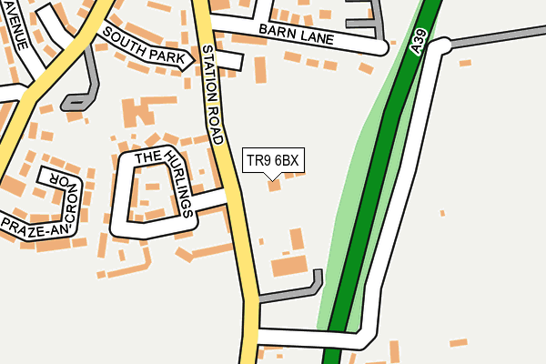TR9 6BX map - OS OpenMap – Local (Ordnance Survey)