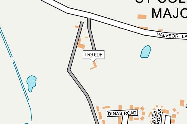 TR9 6DF map - OS OpenMap – Local (Ordnance Survey)