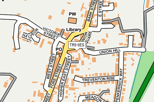 TR9 6ES map - OS OpenMap – Local (Ordnance Survey)