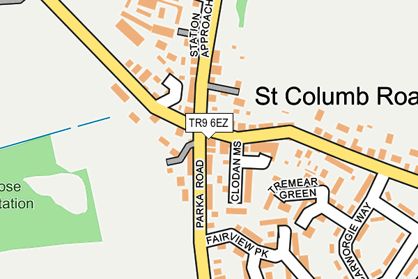 TR9 6EZ map - OS OpenMap – Local (Ordnance Survey)
