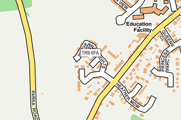 TR9 6FA map - OS OpenMap – Local (Ordnance Survey)