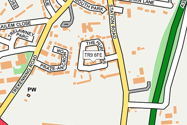 TR9 6FE map - OS OpenMap – Local (Ordnance Survey)