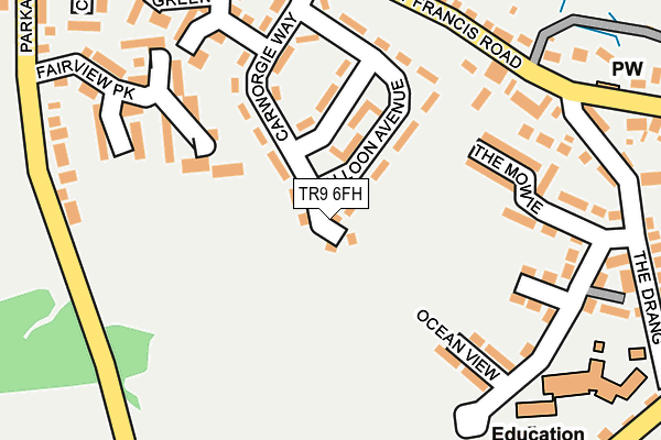 TR9 6FH map - OS OpenMap – Local (Ordnance Survey)