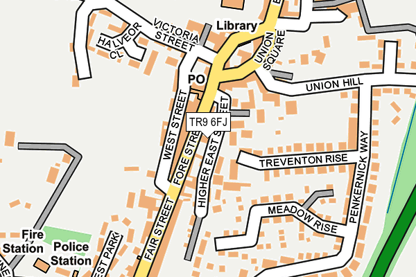 TR9 6FJ map - OS OpenMap – Local (Ordnance Survey)