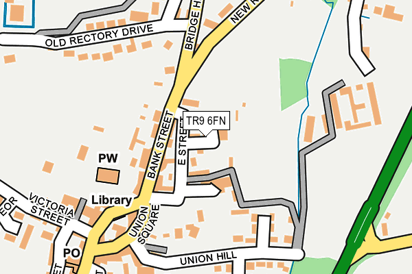 TR9 6FN map - OS OpenMap – Local (Ordnance Survey)