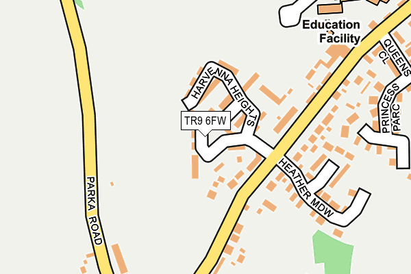 TR9 6FW map - OS OpenMap – Local (Ordnance Survey)