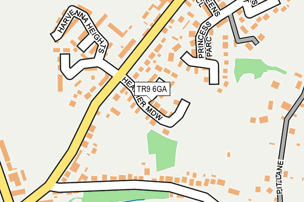 TR9 6GA map - OS OpenMap – Local (Ordnance Survey)