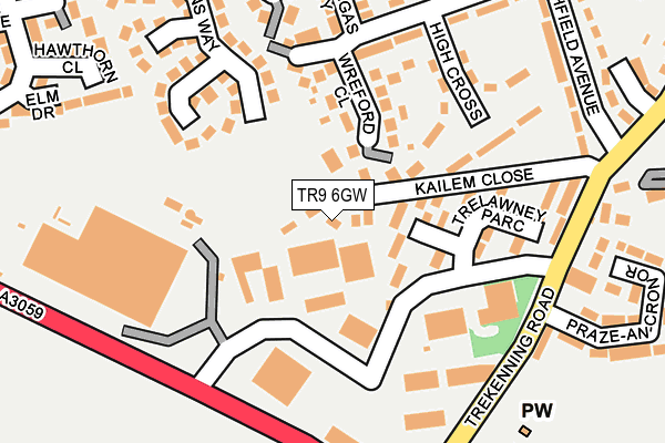 TR9 6GW map - OS OpenMap – Local (Ordnance Survey)