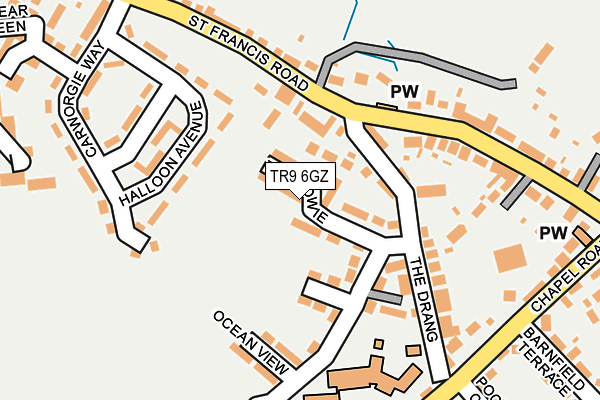 TR9 6GZ map - OS OpenMap – Local (Ordnance Survey)