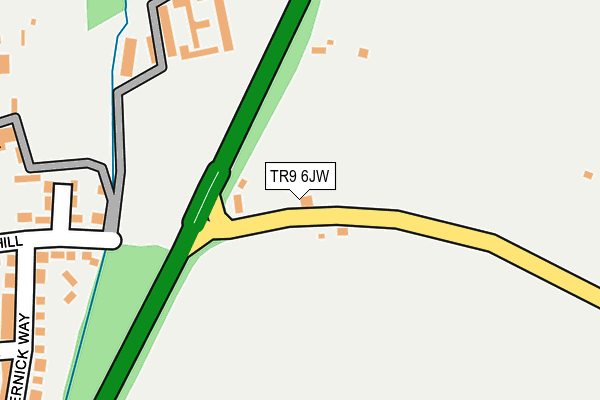 TR9 6JW map - OS OpenMap – Local (Ordnance Survey)