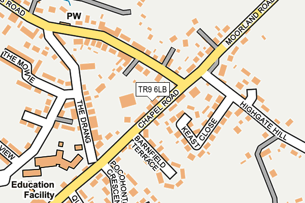 TR9 6LB map - OS OpenMap – Local (Ordnance Survey)