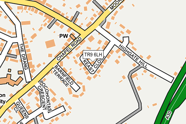 TR9 6LH map - OS OpenMap – Local (Ordnance Survey)