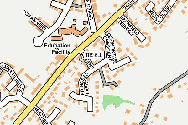 TR9 6LL map - OS OpenMap – Local (Ordnance Survey)