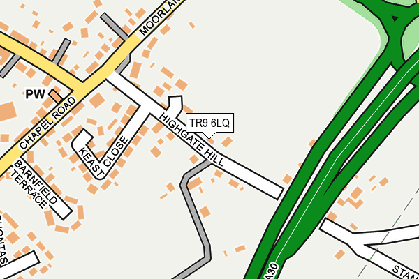 TR9 6LQ map - OS OpenMap – Local (Ordnance Survey)